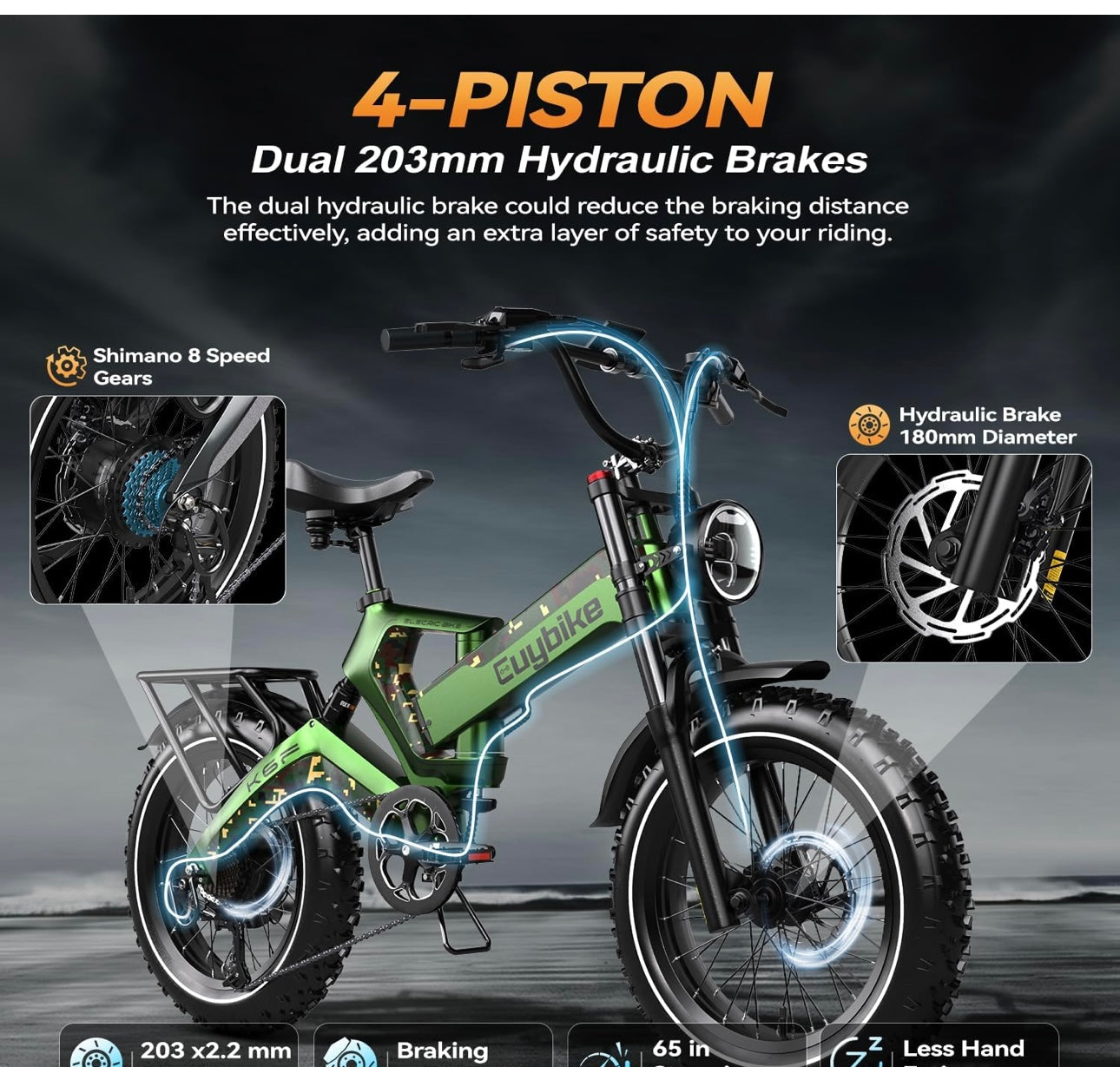 K6 Pro (K6F) Long Range Fat Tire Electric Bike