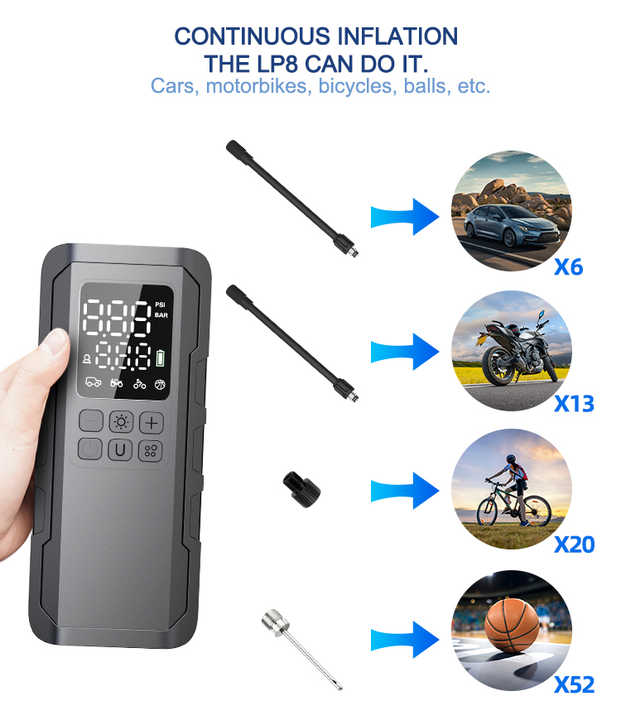 Motorcycle tire inflators LP8 model